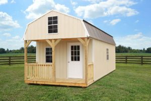 Lofted barn cabins from Derksen Buildings and Rodman's Portable Buildings in West Monroe LA